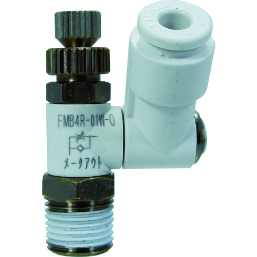 ■チヨダ　ファイブミニスピードコントローラβ　白　メーターアウト４ｍｍ・Ｒ１／８ FMB4R01W0