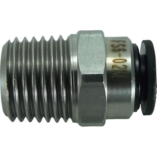 ■チヨダ　ファイブＳＵＳメイルコネクタ　６ｍｍ・Ｒ１／４　FS6-02M FS6-02M