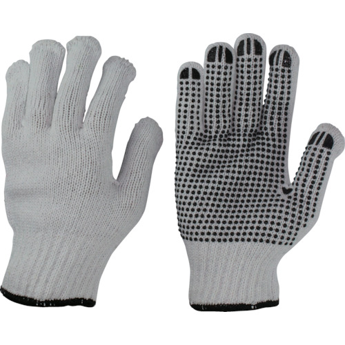 ■おたふく　選べるサイズ　スベリ止手袋１２双　ブラック　ＬＬ　205BKLL