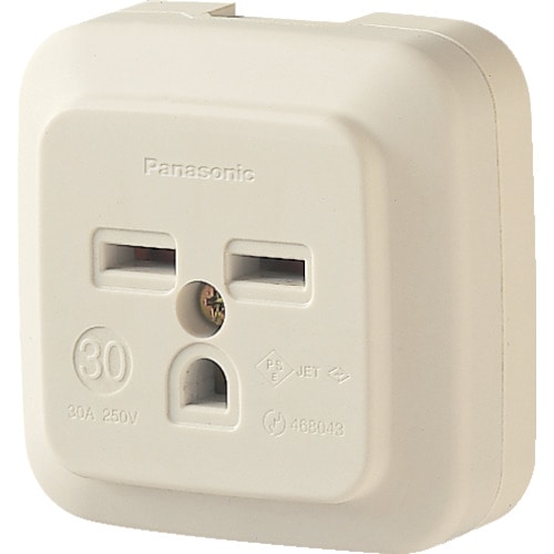 ■パナソニック（Pａｎａｓｏｎｉｃ）　接地２Ｐ３０Ａ角型コンセント　薄型　ブラック　WK36301WP WK36301WP