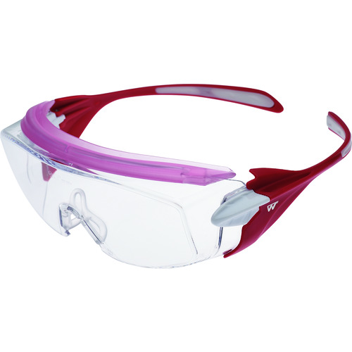 ■ミドリ安全　小顔用タイプ保護メガネ　オーバーグラス　ＶＳ‐３０３Ｆ　ピンク VS303FPK