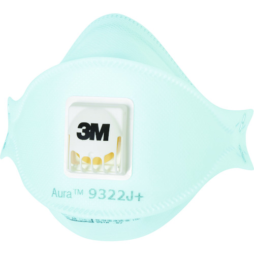 ■３Ｍ　Ａｕｒａ　使い捨て式防じんマスク　９３２２Ｊ＋　ＤＳ２　排気弁付　１０枚／１箱 9322JAURAT