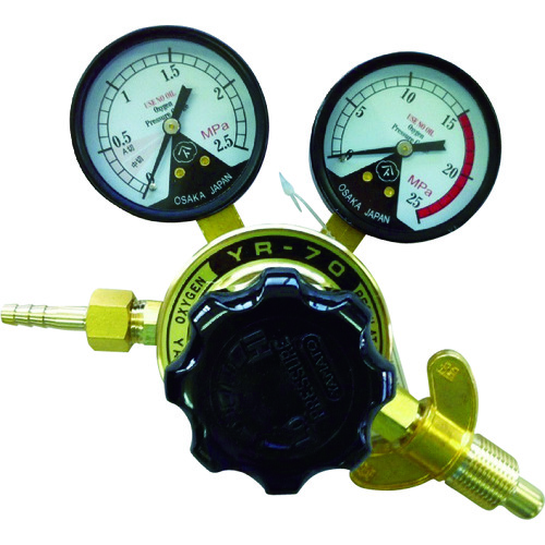 □ヤマト 全真鍮製酸素調整器 ＹＲ－７０（関西式） N-YR70-W(N-YR70-W