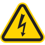 ■ＩＭ　三角ラベル電気危険　５０ｍｍ（一辺の長さ）　AT2-M