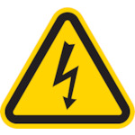■ＩＭ　三角ラベル電気危険　１００ｍｍ（一辺の長さ）　AT2-L AT2-L