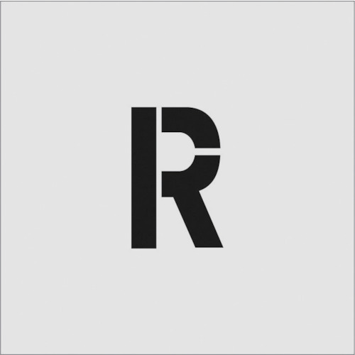 ■ＩＭ　ステンシル　Ｒ　文字サイズ１００×６５ｍｍ　ASTR10065 ASTR10065