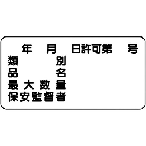 ■ユニット　危険物標識（横型）年月日　号・エコユニボード・３００Ｘ６００ 83061