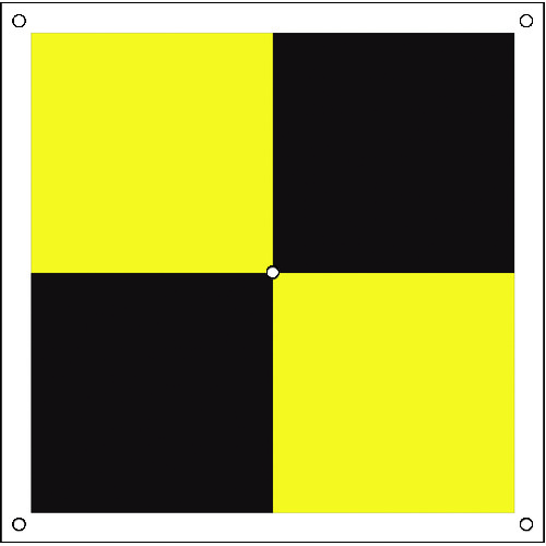 ■グリーンクロス　ドローン用対空標識プラス型（黄黒） 6300001179