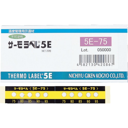 ■ニチユ　サーモラベル５点表示屋外対応型　不可逆性　５０度　5E-50 5.00E-50