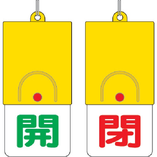 ■ユニット　回転式両面表示板　開：緑文字　閉：赤文字　１０１×４８　857-33 857-33