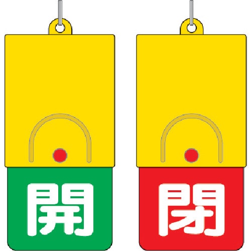 ■ユニット　回転式両面表示板　白文字：開緑地　閉赤地　１０１×４８　857-36