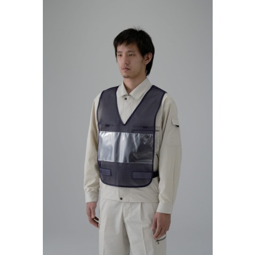 ■ユニット　差し込み式ベスト紺　胴囲１０８～１２８ｃｍ　379-683 379-683