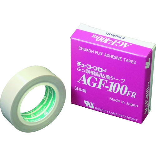 ■チューコーフロー　フッ素樹脂（テフロンＰＴＦＥ製）粘着テープ　ＡＧＦ１００ＦＲ　０．３０ｔ×１９ｗ×５ｍ AGF100FR30X19X5