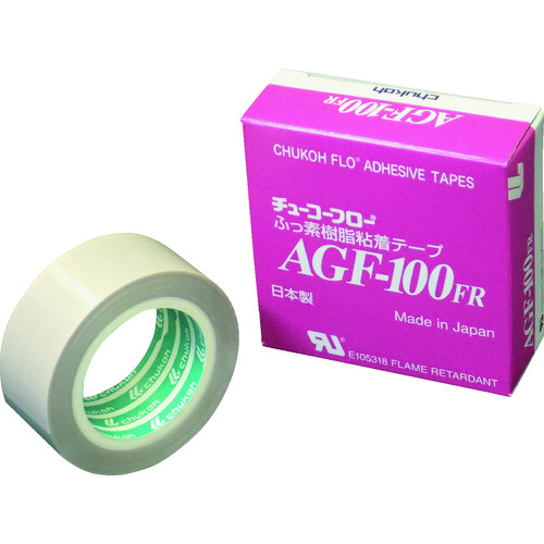 ■チューコーフロー　フッ素樹脂（テフロンＰＴＦＥ製）粘着テープ　ＡＧＦ１００ＦＲ　０．３０ｔ×２５ｗ×５ｍ AGF100FR30X25X5