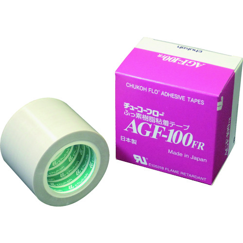 ■チューコーフロー　フッ素樹脂（テフロンＰＴＦＥ製）粘着テープ　ＡＧＦ１００ＦＲ　０．３０ｔ×５０ｗ×５ｍ AGF100FR30X50X5