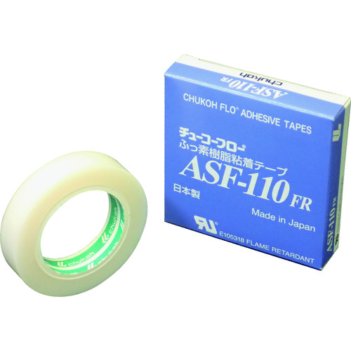 ■チューコーフロー　フッ素樹脂（テフロンＰＴＦＥ製）粘着テープ　ＡＳＦ１１０ＦＲ　０．２３ｔ×１３ｗ×５ｍ ASF110FR23X13X5