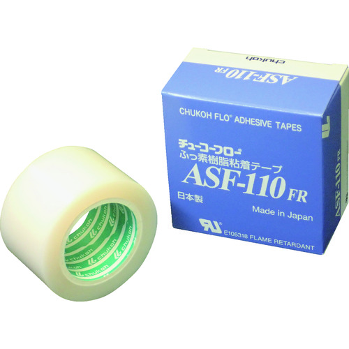 ■チューコーフロー　フッ素樹脂（テフロンＰＴＦＥ製）粘着テープ　ＡＳＦ１１０ＦＲ　０．２３ｔ×３８ｗ×５ｍ ASF110FR23X38X5