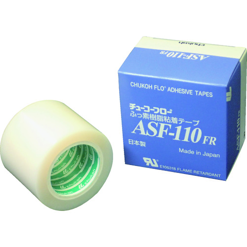 ■チューコーフロー　フッ素樹脂（テフロンＰＴＦＥ製）粘着テープ　ＡＳＦ１１０ＦＲ　０．２３ｔ×５０ｗ×５ｍ ASF110FR23X50X5