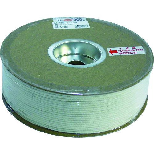■ユタカ　綿金剛打ロープドラム巻　３ｍｍ×３００ｍ　ＰＲＣＸ３３００ PRCX3300