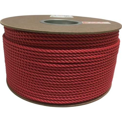 ■ユタカ　ポリエチレンロープドラム巻　５ｍｍ×２００ｍ　レッド　ＰＲＥ９１ PRE91
