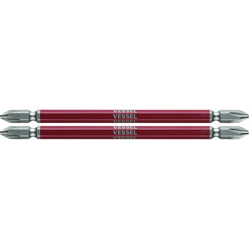 ベッセル　剛彩ビット　２本組　（両頭）　＋２×１３０ｍｍ GS142130