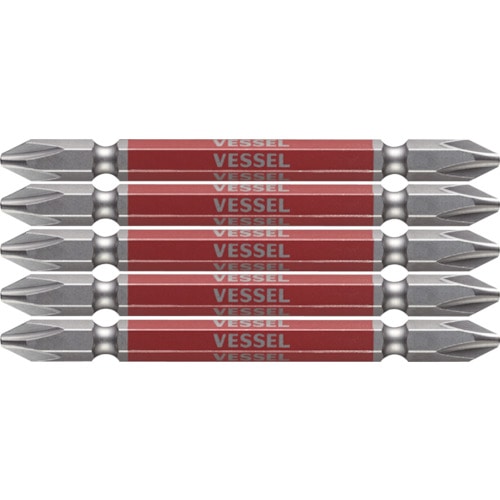 ベッセル　剛彩ビット　５本組　（両頭）　＋２×８２ｍｍ GS5P2082
