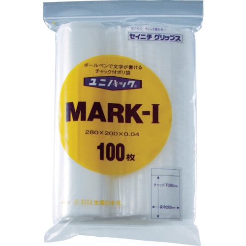 ■セイニチ　「ユニパック」　ＭＡＲＫ‐Ｉ　２８０×２００×０．０４　１００枚入　MARK-I
