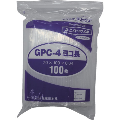 ■セイニチ　「ユニパックＧＰ」Ｃ－４　ヨコ長　７０×１００×０．０４　１００枚入 GPC4YOKONAGA