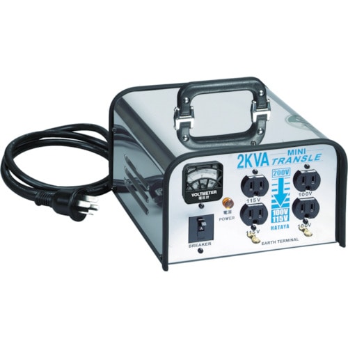 ■ハタヤ　ミニトランスル　降圧型　単相２００Ｖ→１００・１１５Ｖ　２．０ＫＶＡ　LV02CS