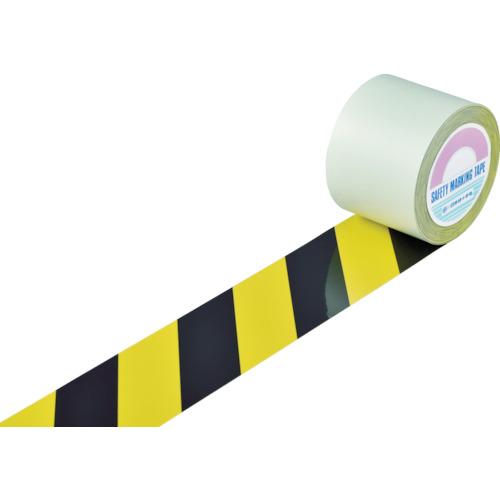 緑十字 ガードテープ（ラインテープ） 黄／黒（トラ柄） 100mm幅×20m 148162: 塗料・接着剤・補修用品|ホームセンターコーナンの
