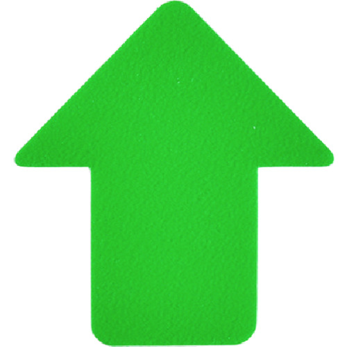 ■緑十字　路面表示ステッカー　矢印型　緑　７６×７０ｍｍ　１０枚組　ＰＶＣ 403041
