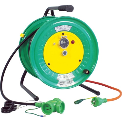 ■日動　電工ドラム　防雨防塵型びっくリール１００Ｖ　アース付　３０ｍ　RBW-E30S