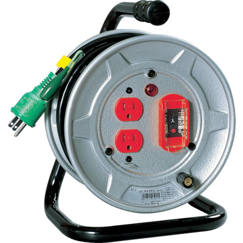 ■日動　電工ドラム　標準型１００Ｖドラム　アース過負荷漏電しゃ断器付　１０ｍ　NS-EK12