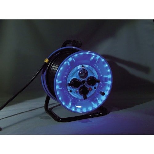 ■日動　防雨型電工ドラム　ＬＥＤラインドラム　青　NPWL-EK33-B