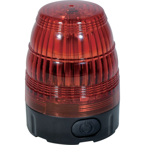 ■日動　小型ＬＥＤ回転灯　ＬＥＤフラッシャー７５　電池式・マグネット付　赤 NLF75BAR