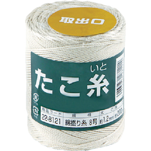 ■高木　たこ糸　綿撚り糸　＃８　22-8121