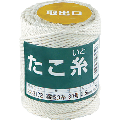 ■高木　たこ糸　綿撚り糸　＃３０　22-8172
