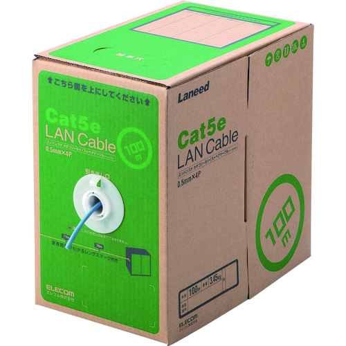 エレコム　ＥＵ　ＲｏＨＳ指令準拠ＬＡＮケーブル　ＣＡＴ５Ｅ　１００ｍ　ブルー LDCT2BU100RS