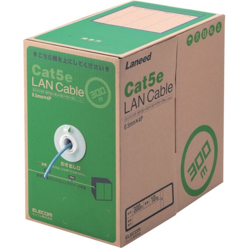 エレコム　ＥＵ　ＲｏＨＳ指令準拠ＬＡＮケーブル　ＣＡＴ５Ｅ　３００ｍ　ブルー LDCT2BU300RS
