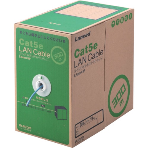 ■エレコム　ＥＵ　ＲｏＨＳ指令準拠ＬＡＮケーブル　ＣＡＴ５Ｅ　３００ｍ　ブルー LDCT2BU300RS