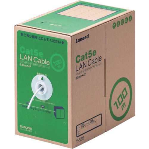 ■エレコム　ＥＵ　ＲｏＨＳ指令準拠ＬＡＮケーブル　ＣＡＴ５Ｅ　１００ｍ　ホワイト LDCT2WH100RS