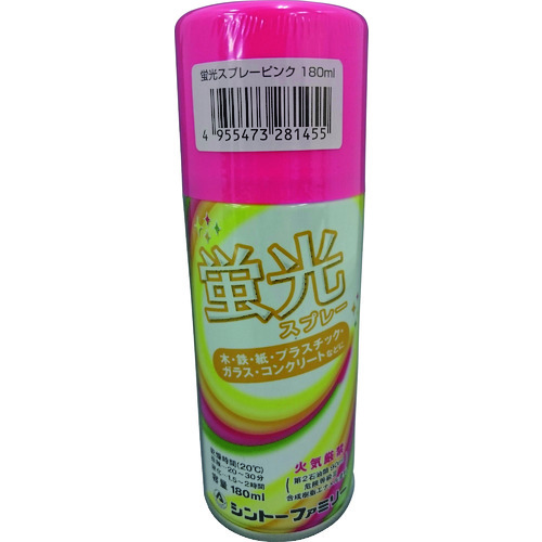 ■シントー　蛍光スプレー　ピンク　１８０ＭＬ 28451