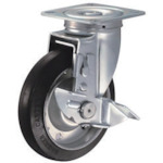 ハンマー　旋回式ゴム車輪　１５０ｍｍ　ストッパー付 413SR150BAR01