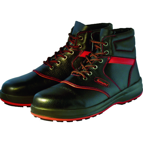 ■シモン　安全靴　編上靴　ＳＬ２２‐Ｒ黒／赤　２４．５ｃｍ　SL22R-24.5