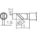 ■白光　こて先　ＫＲ型　T12-KR T12-KR