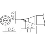 ■白光　こて先　０．８ＷＤ型　T12-WD08 T12-WD08