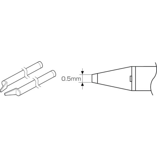 ■白光　こて先　ＣＨＩＰ　０．５Ｌ型　A1577 A1577