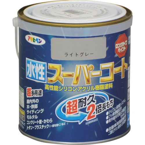 アサヒペン　水性スーパーコート　０．７Ｌ　ライトグレー 414595