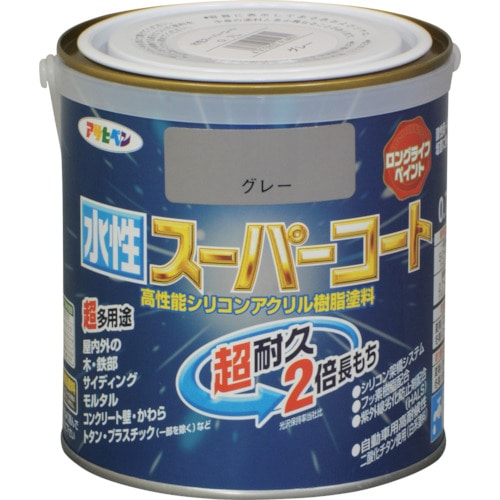 アサヒペン　水性スーパーコート　０．７Ｌ　グレー 414601