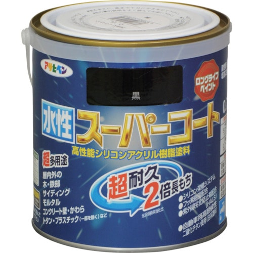 アサヒペン　水性スーパーコート　０．７Ｌ　黒 414649